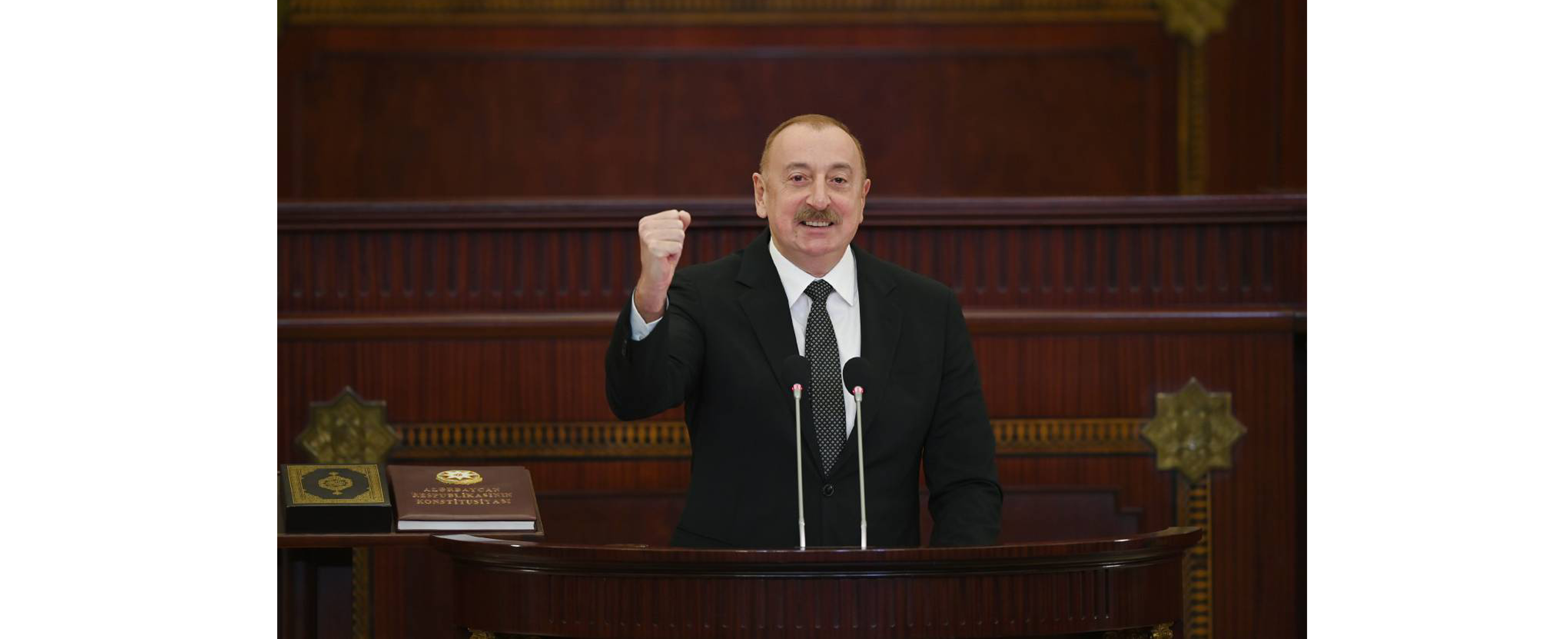 Prezident İlham Əliyev: "Biz özümüzü bundan sonra daha böyük həcmdə silah-sursatla, texnika ilə təmin edəcəyik"